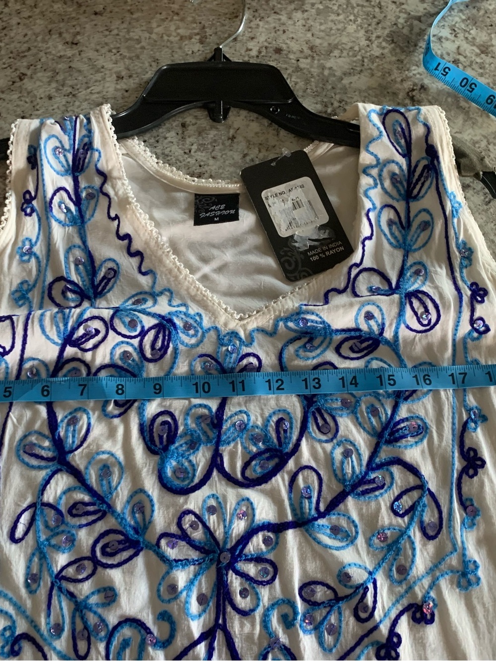 Ace Fashion White Embroidered Women’s Swim Cover-Up - Picture 7 of 8